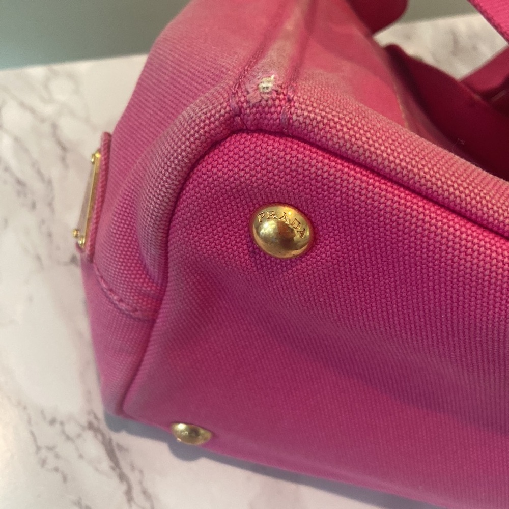 🇮🇹PRADA CABAS HOT PINK CROSSBODY/ TOP HANDLE - Picture 6 of 17